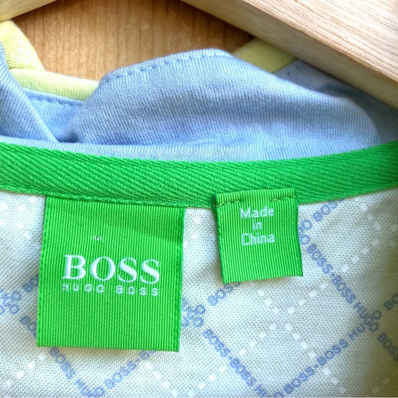 Hugo Boss Polo Lemon Yellow Shirt Sz Large FREE SHIPPING - Picture 3 of 7